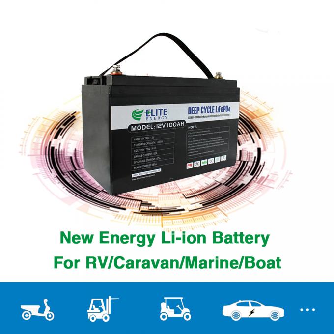 1280Wh 12V 100Ah LFP lifepo4 caravan battery Pack Optional Bluetooth