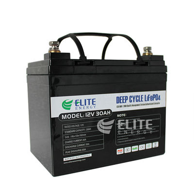 Rechargeable LFP 12V 30Ah Li Iron Phosphate Battery Built in BMS