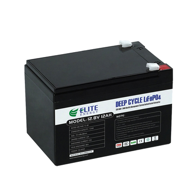 12V Solar Energy Storage LFP Battery Pack 12.8V 12Ah LiFePO4 Rechargeable