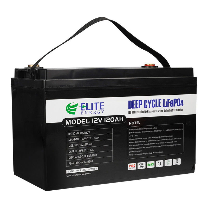 Lithium Ion IP56 12V LiFePO4 Battery 120Ah Without Memory Effect