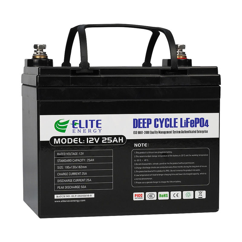 LiFePO4 Portable 12V 25Ah Lithium Ion Battery For Solar Street Light
