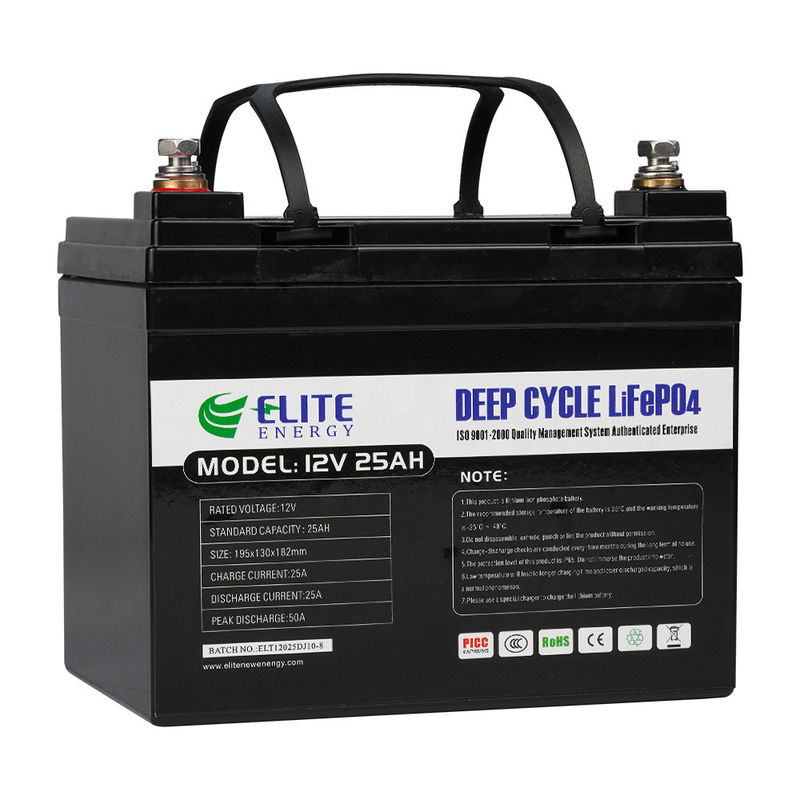 LiFePO4 Portable 12V 25Ah Lithium Ion Battery For Solar Street Light