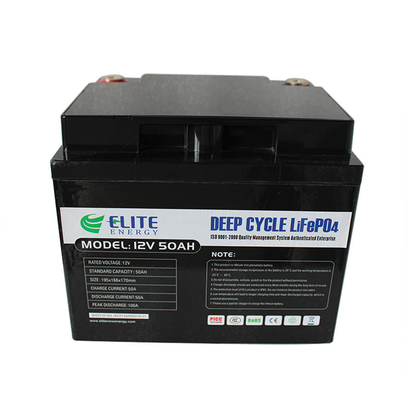 50Ah 12V LiFePO4 Battery Solar LED Light Lithium Rechargeable Battery