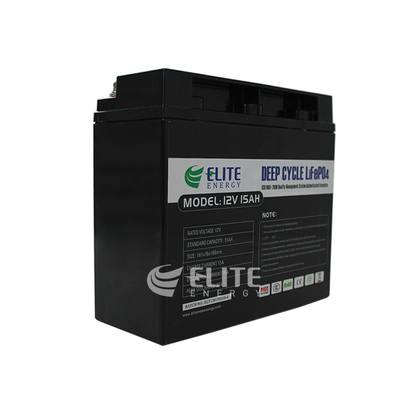 Deep Cycle LiFePO4 12.8V 15Ah Solar Li Ion Battery Lithium Pack